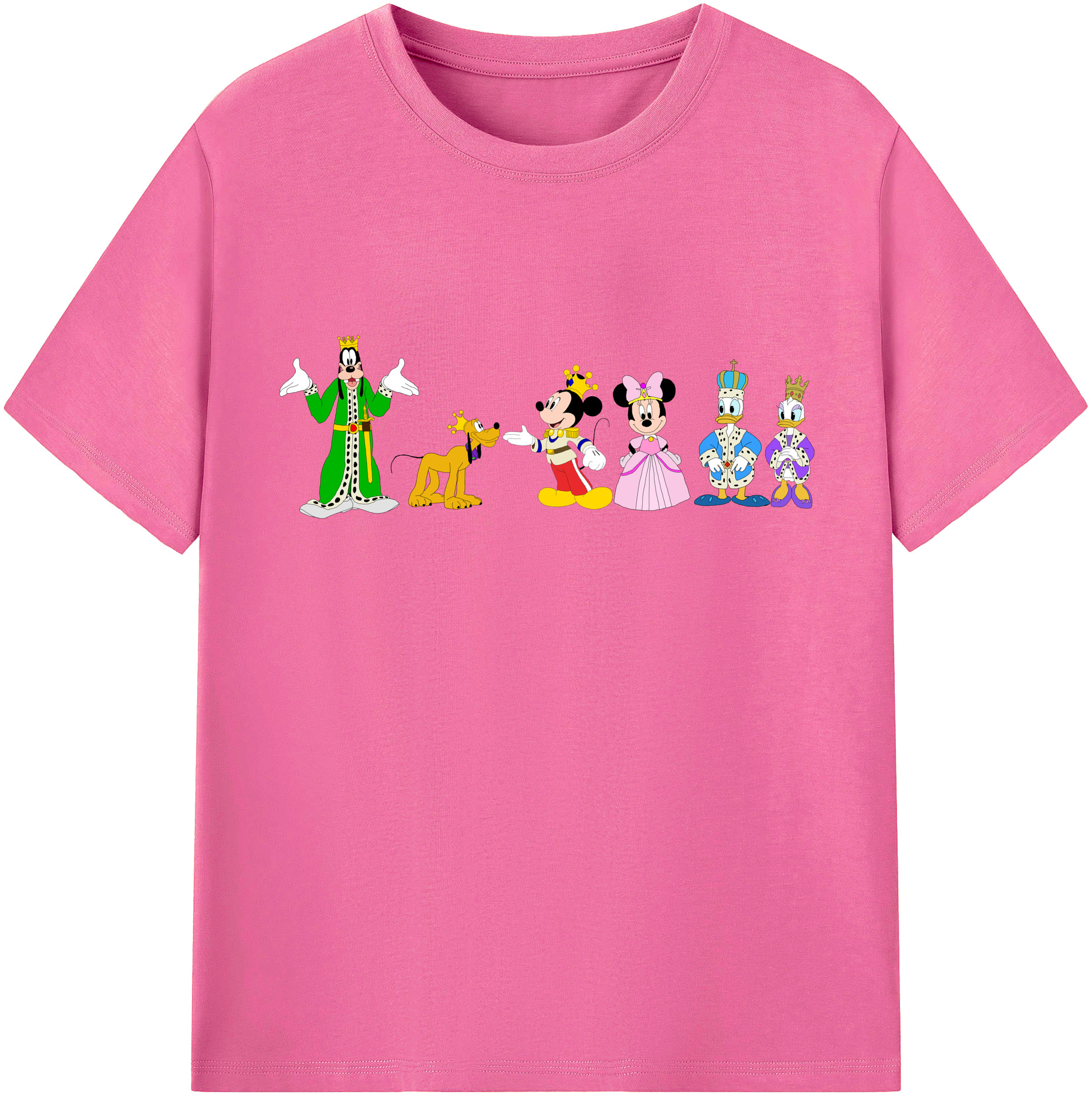 （画像用） ミッキーマウス Mickey Mouse レディースカジュアルプリントTシャツ（綿100％）